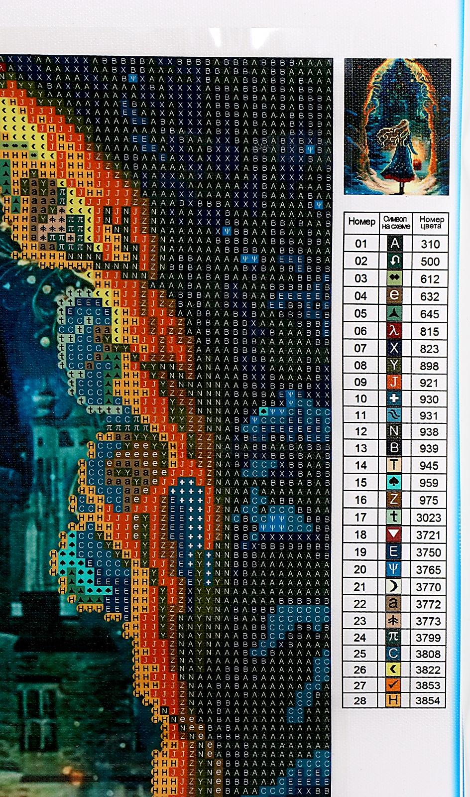 Алмазная мозаика на новый год с частичным заполнением на холсте «Сказка», 30 х 40 см, набор для творчества