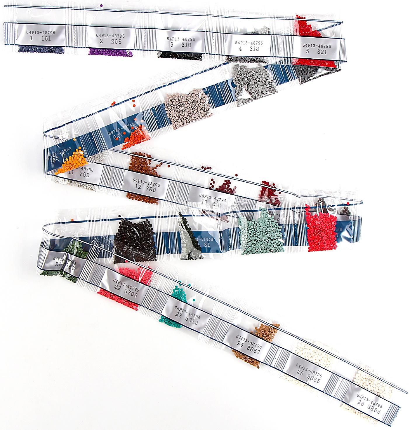 Алмазная мозаика на новый год с частичным заполнением на холсте «Снеговик», 30 х 40 см, набор для творчества