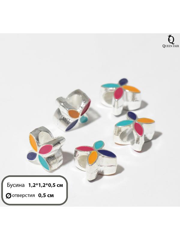 Разделитель «Цветок» радуга, цветной в серебре