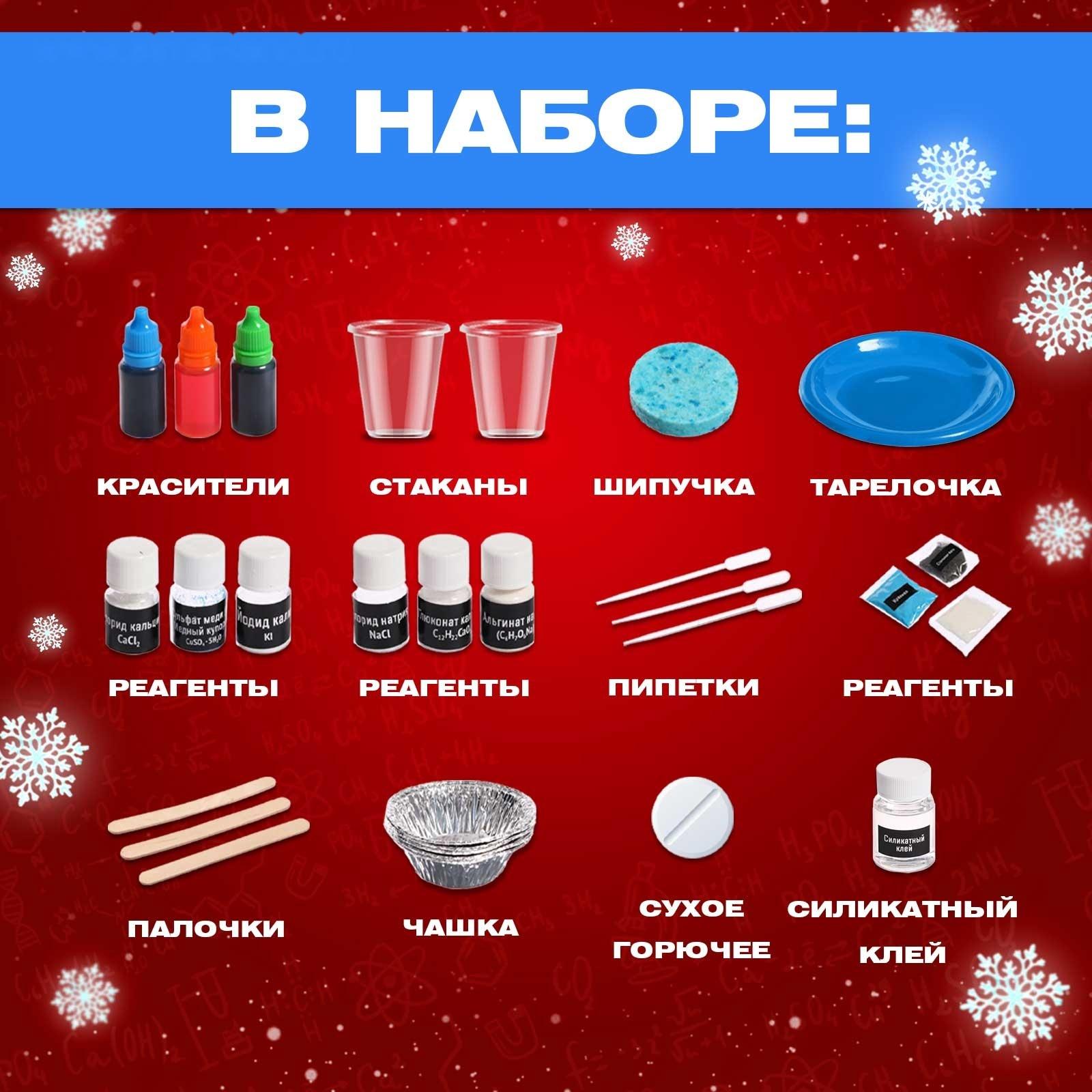 Набор для опытов «Большой новогодний подарок», 40 опытов