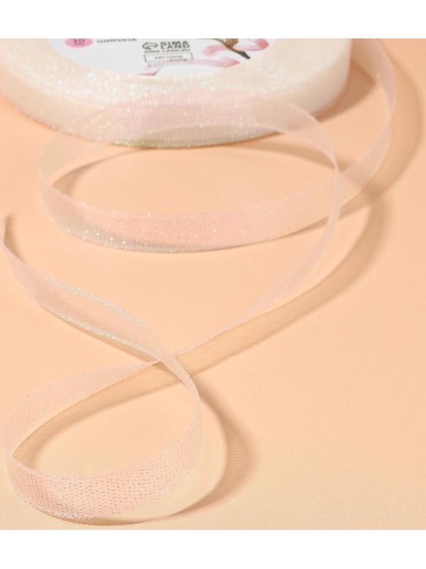 Лента парчовая, 10 мм, 23 ± 1 м, цвет голография