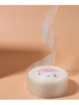 Лента парчовая, 40 мм, 23 ± 1 м, цвет голография