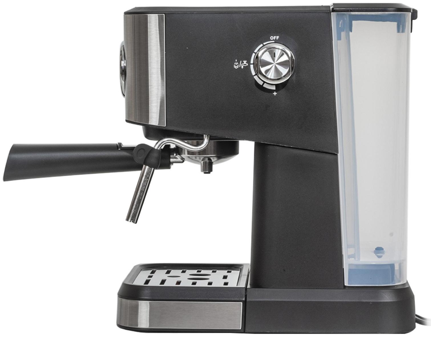 Кофеварка JVC JK-CF33 , рожковая, 1050 Вт, 1.5 л , чёрный