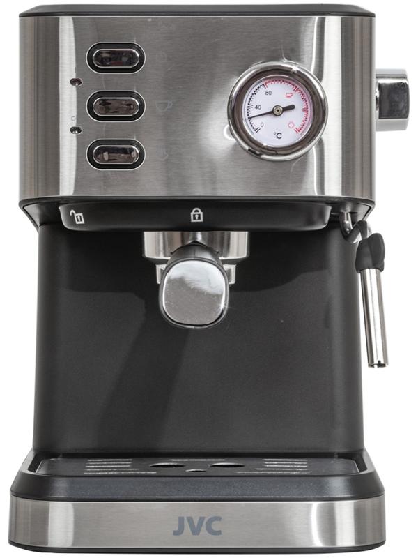 Кофеварка JVC JK-CF33 , рожковая, 1050 Вт, 1.5 л , чёрный