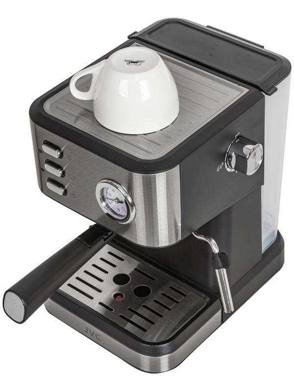 Кофеварка JVC JK-CF33 , рожковая, 1050 Вт, 1.5 л , чёрный