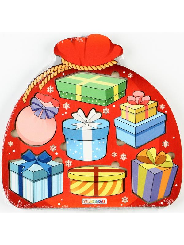 Рамка - вкладыш «Мешок с подарками», 7 деталей