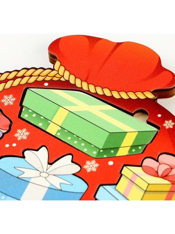 Рамка - вкладыш «Мешок с подарками», 7 деталей