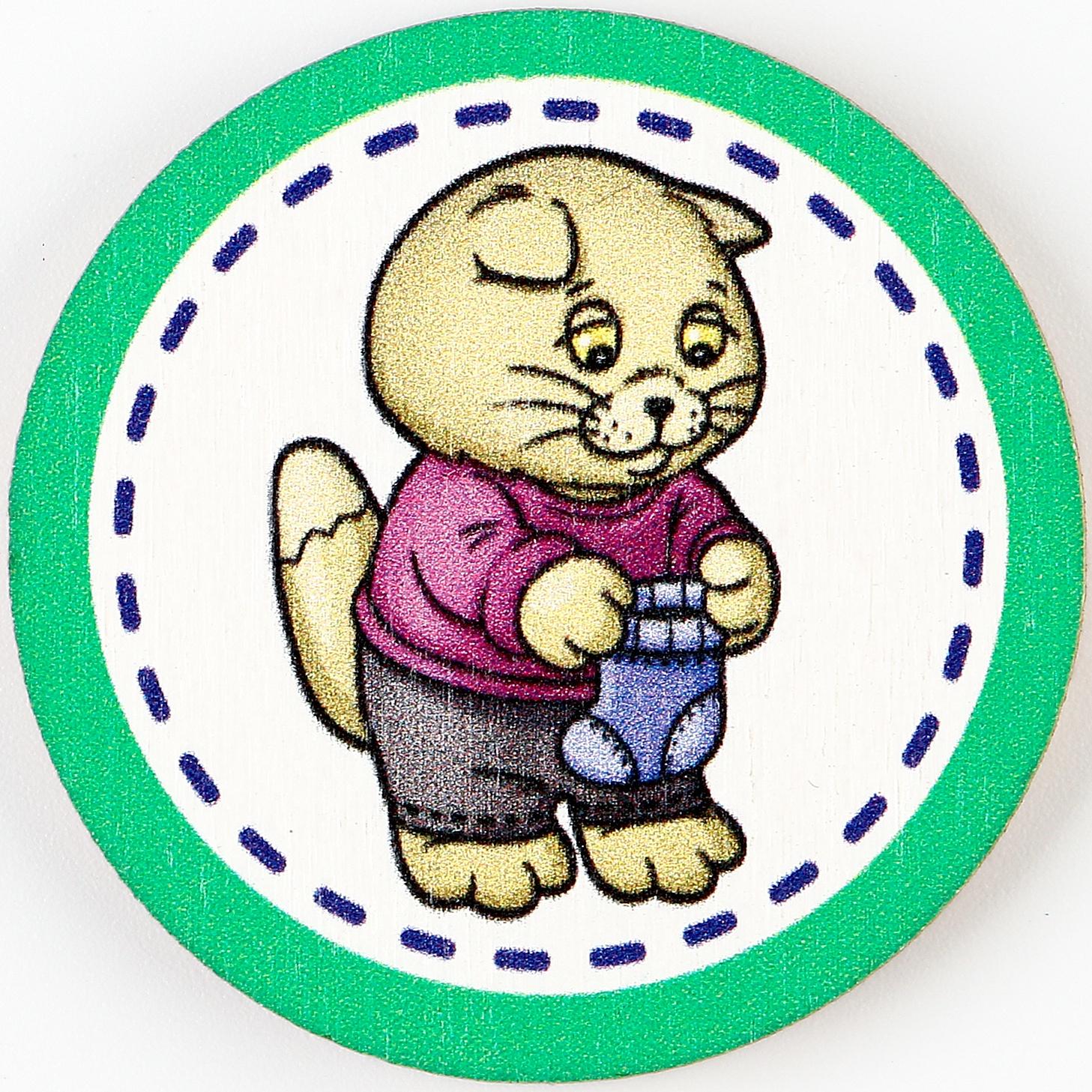 Обучающая игра «Новогоднее мемо: Забавные коты», 20 фишек