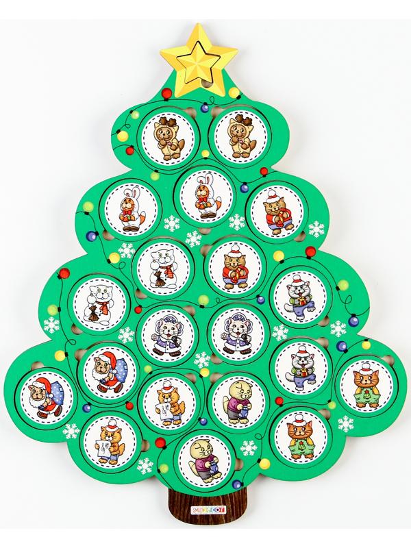 Обучающая игра «Новогоднее мемо: Забавные коты», 20 фишек