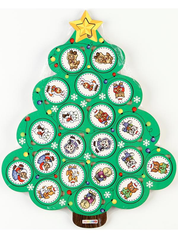 Обучающая игра «Новогоднее мемо: Забавные коты», 20 фишек