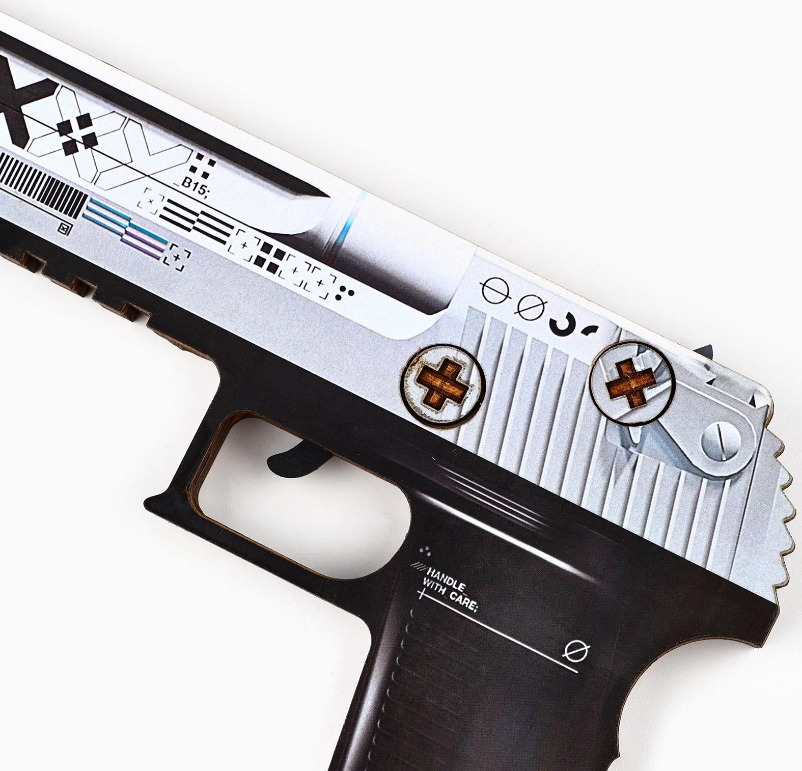 Деревянное оружие, детское сувенирное «Белый поток», пистолет, 22,5 х 14 см