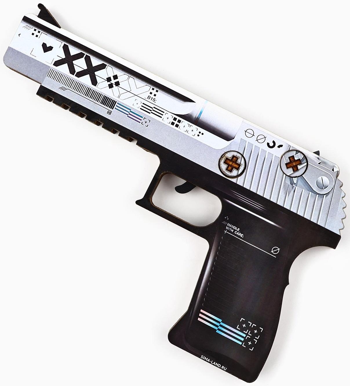 Деревянное оружие, детское сувенирное «Белый поток», пистолет, 22,5 х 14 см