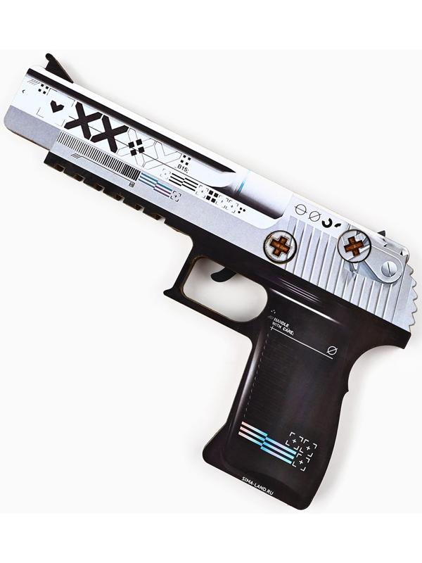 Деревянное оружие, детское сувенирное «Белый поток», пистолет, 22,5 х 14 см