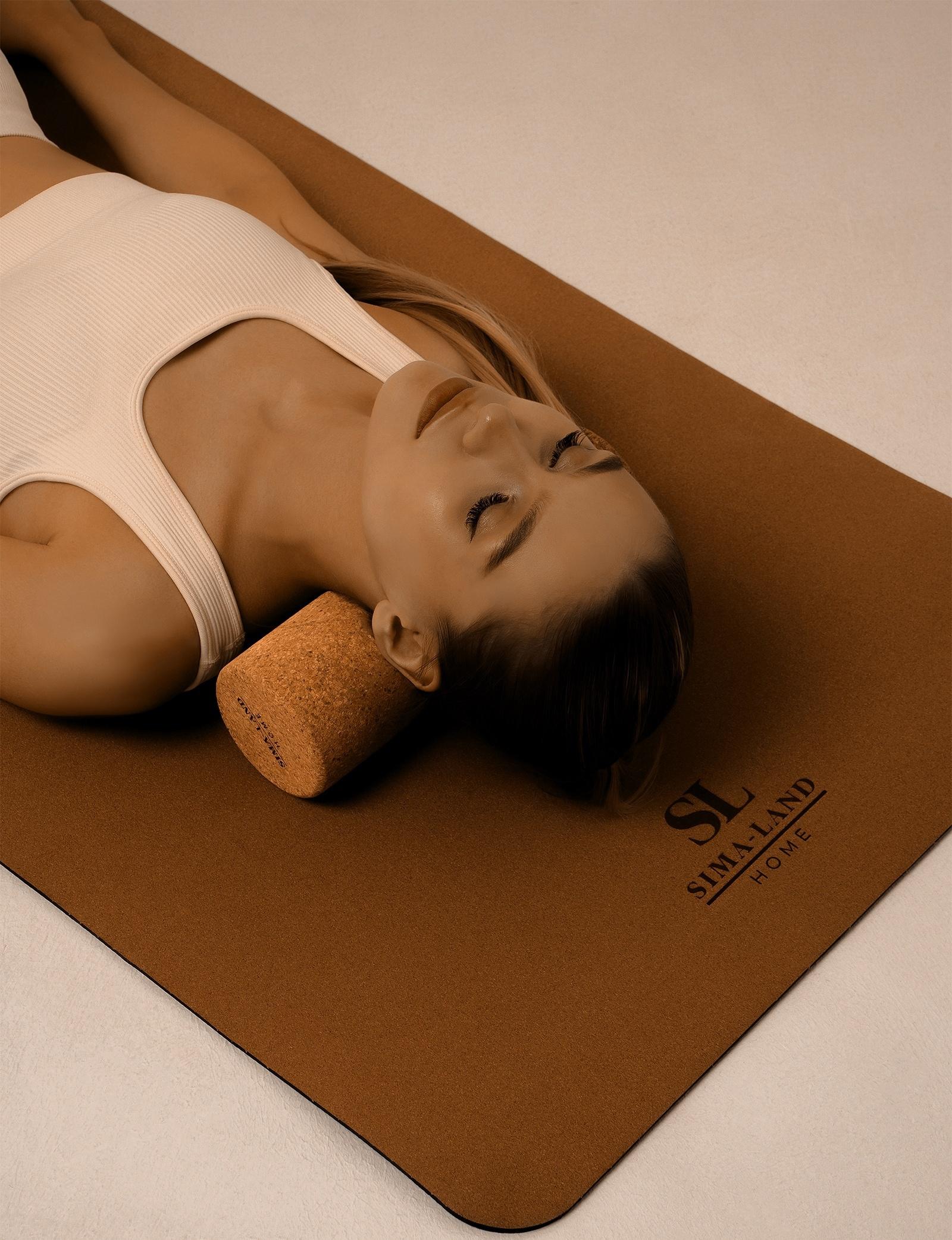 Ролик для йоги Sima-Land Home, 30х10 см, пробка