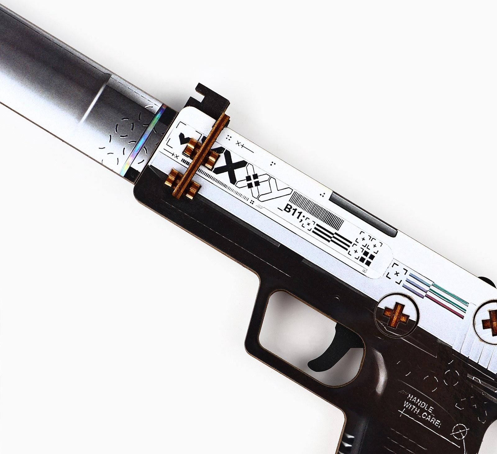 Деревянное оружие, детское сувенирное «Белый поток», пистолет, 32 х 14 см