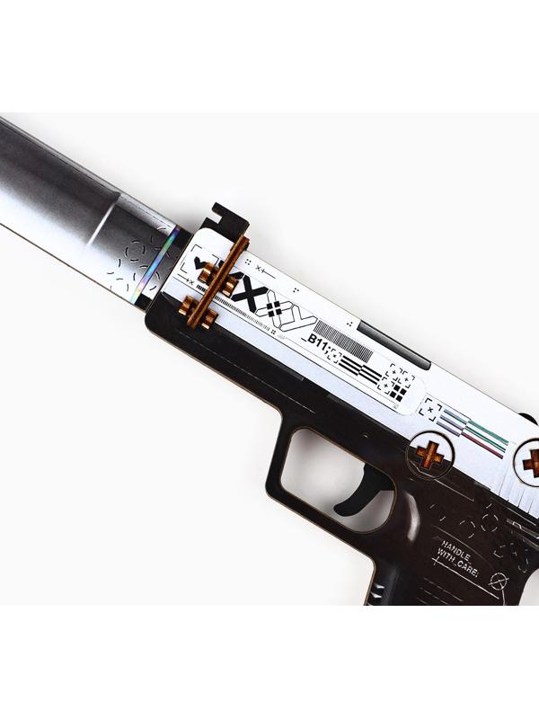 Деревянное оружие, детское сувенирное «Белый поток», пистолет, 32 х 14 см