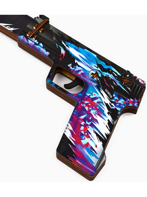 Деревянное оружие, детское сувенирное «Красный», пистолет, 32 х 14 см