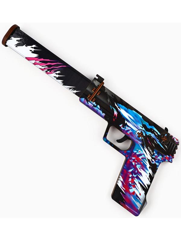 Деревянное оружие, детское сувенирное «Красный», пистолет, 32 х 14 см