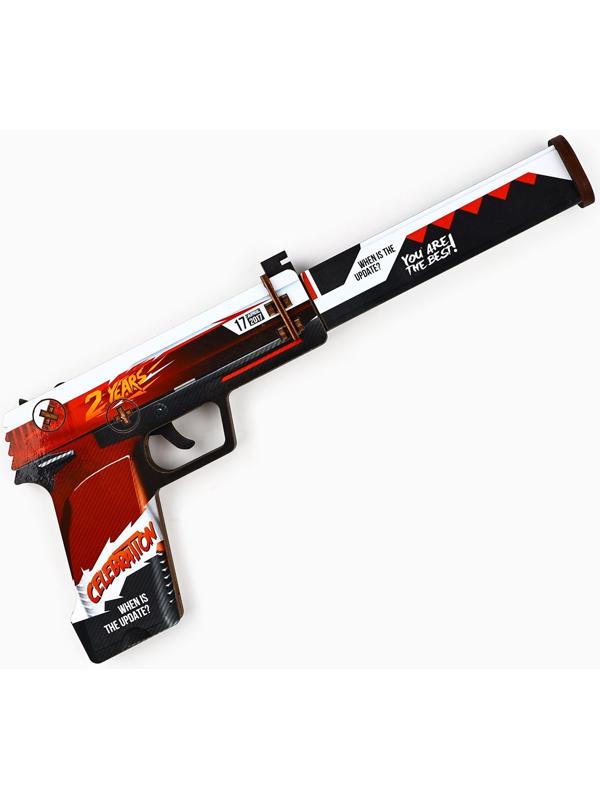 Деревянное оружие, детское сувенирное «Красный», пистолет, 32 х 14 см