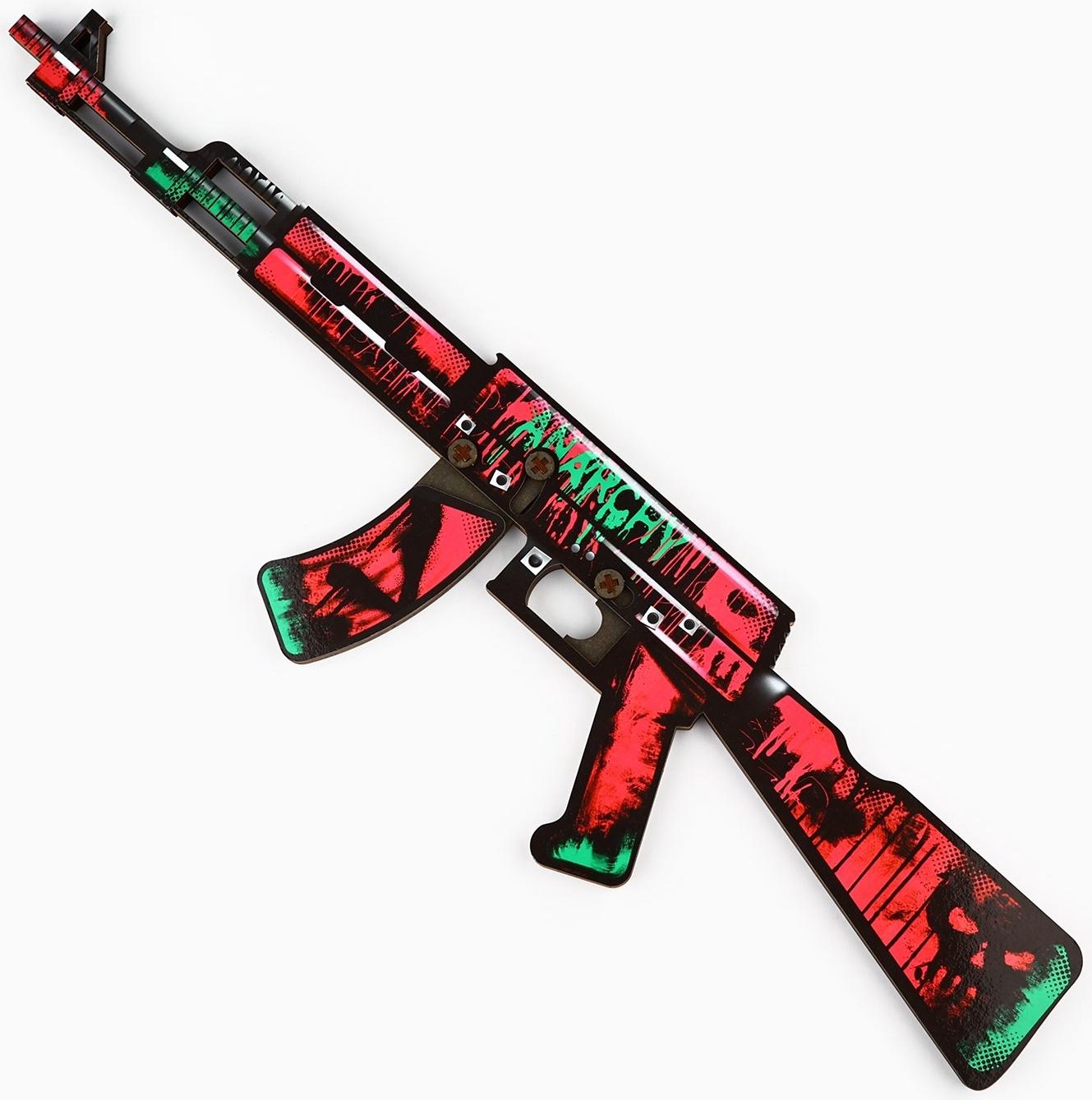 Деревянное оружие, детское сувенирное «Анархия», автомат, 72,3 х 17,7 см