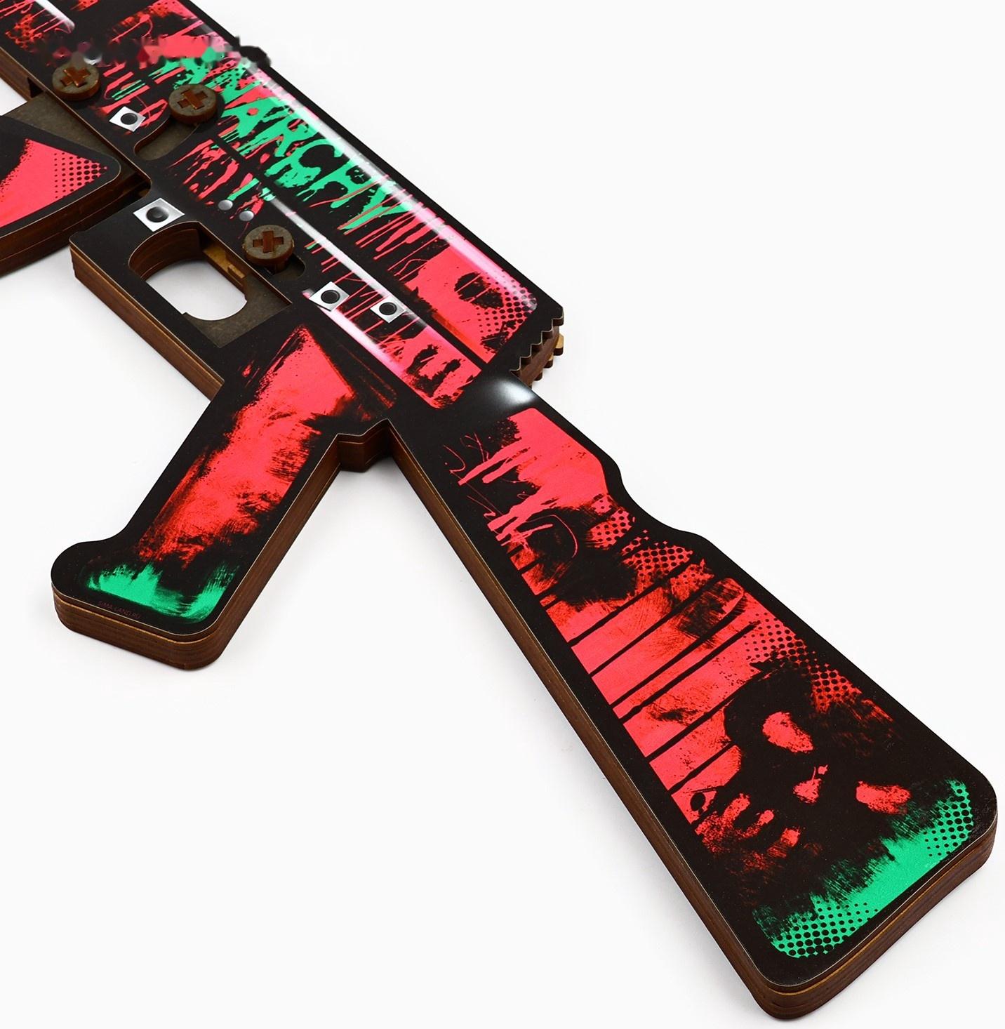 Деревянное оружие, детское сувенирное «Анархия», автомат, 72,3 х 17,7 см