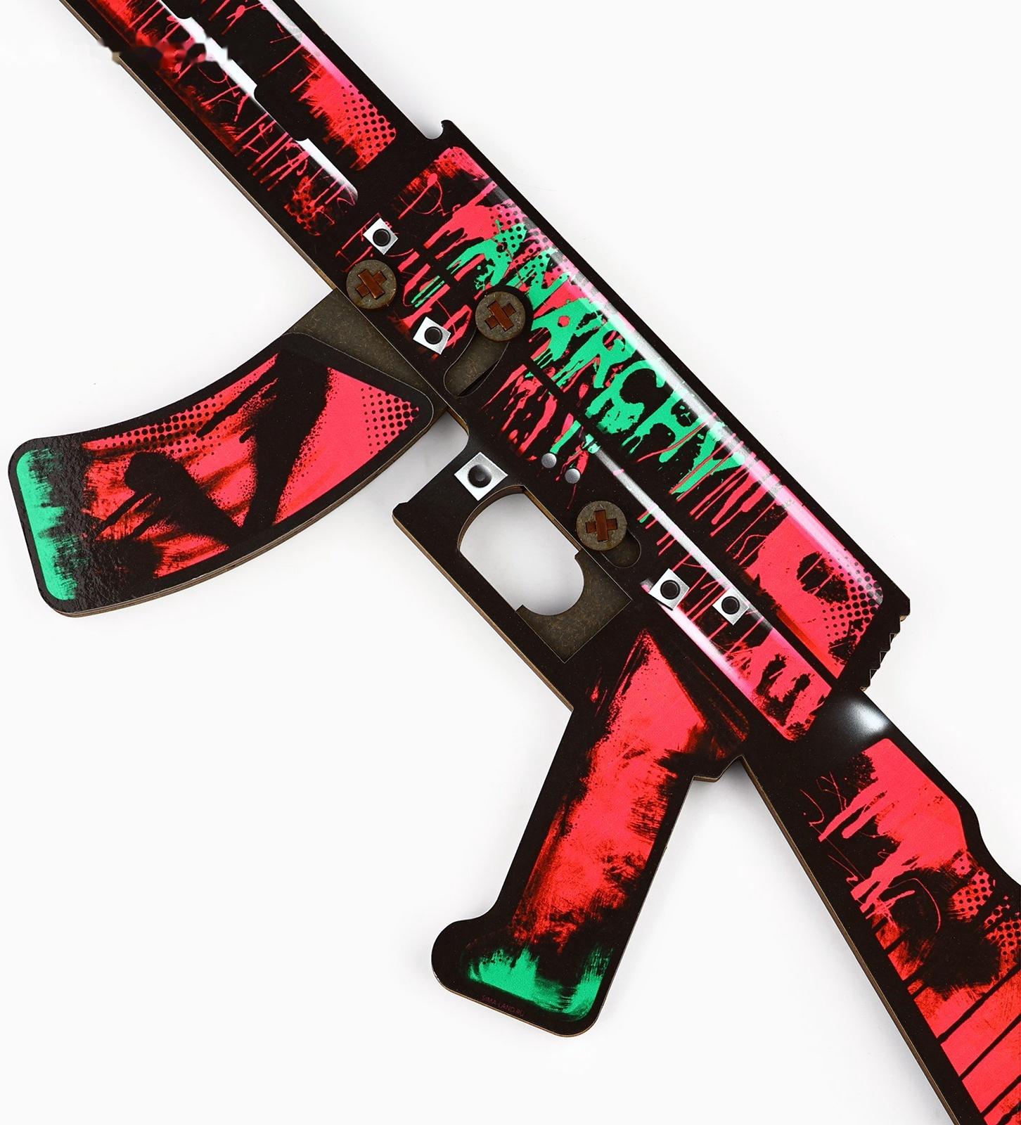 Деревянное оружие, детское сувенирное «Анархия», автомат, 72,3 х 17,7 см