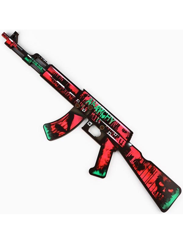 Деревянное оружие, детское сувенирное «Анархия», автомат, 72,3 х 17,7 см