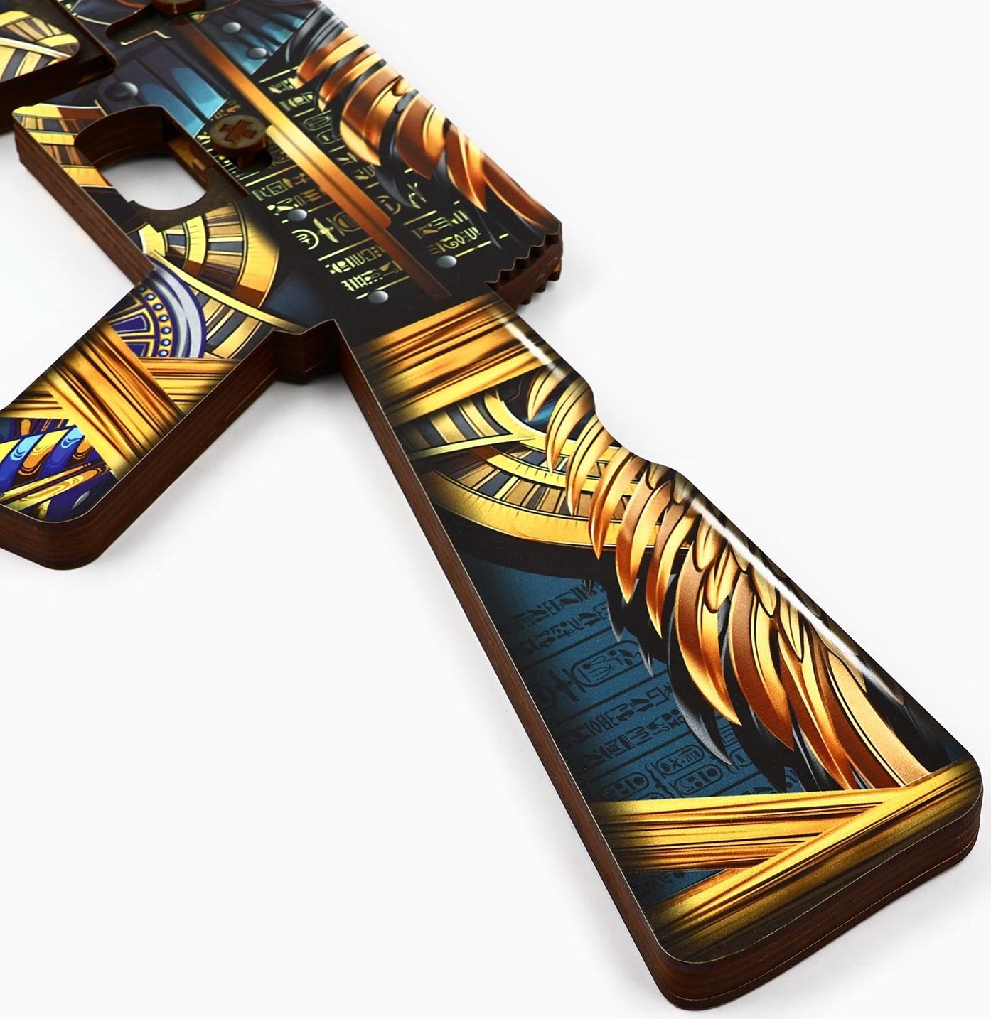 Деревянное оружие, детское сувенирное «Египет», автомат, 72,3 х 17,7 см