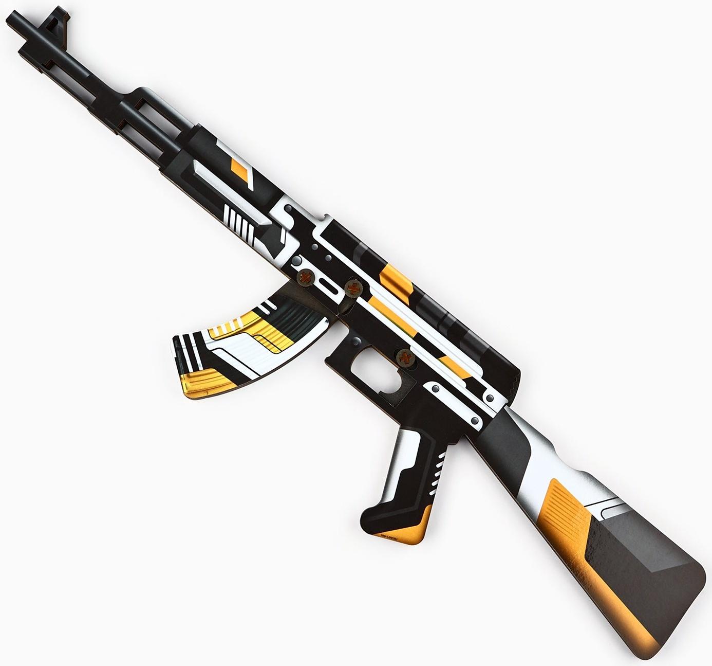 Деревянное оружие, детское сувенирное «Геометрия», автомат, 72,3 х 17,7 см