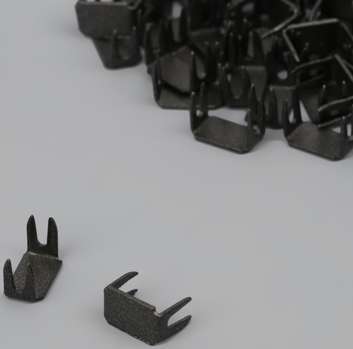 Нижний ограничитель для молнии, металлический, №8, 500 ± 20 шт, цвет чёрный никель