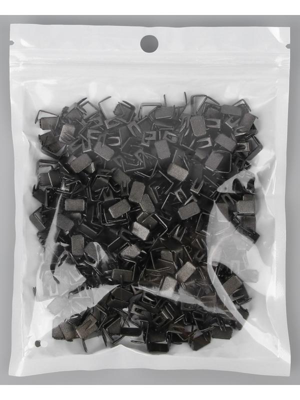 Нижний ограничитель для молнии, металлический, №8, 500 ± 20 шт, цвет чёрный никель