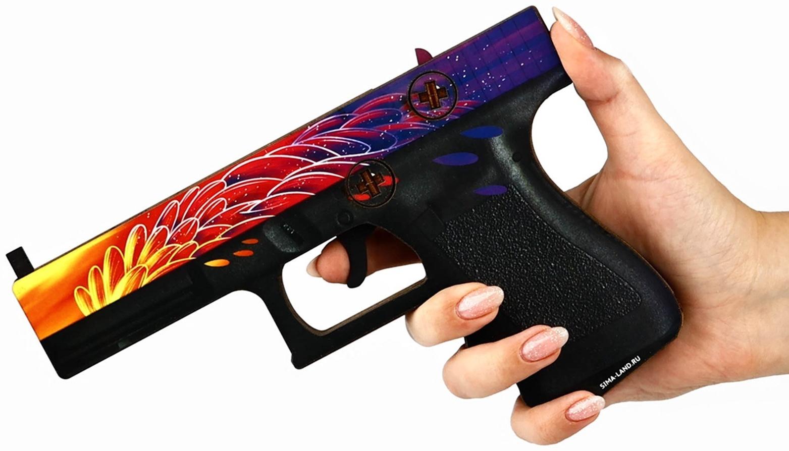 Деревянное оружие, детское сувенирное «Некромантика», автомат, пистолет, нож-штык, набор 3 шт.