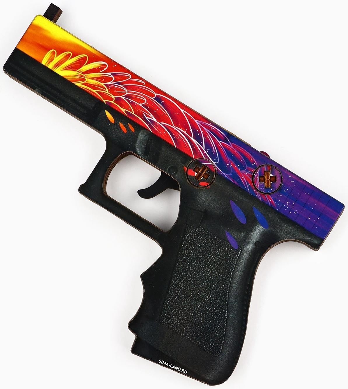 Деревянное оружие, детское сувенирное «Некромантика», автомат, пистолет, нож-штык, набор 3 шт.