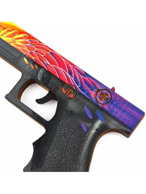 Деревянное оружие, детское сувенирное «Некромантика», автомат, пистолет, нож-штык, набор 3 шт.