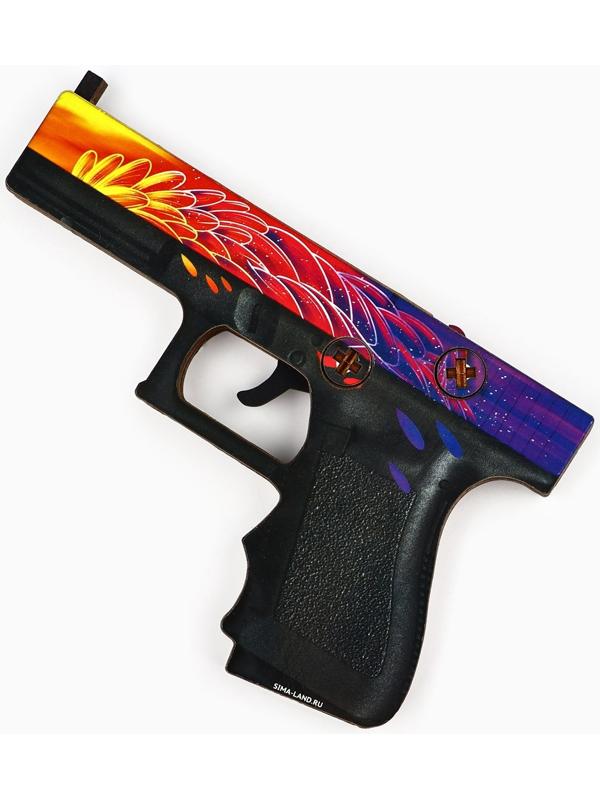 Деревянное оружие, детское сувенирное «Некромантика», автомат, пистолет, нож-штык, набор 3 шт.