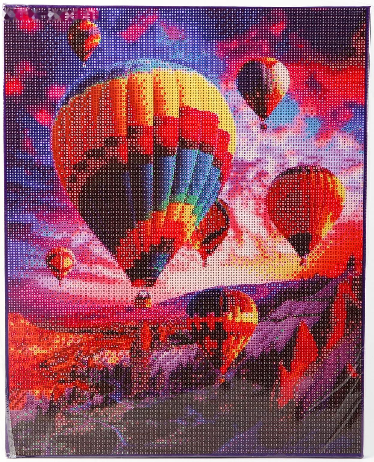 Алмазная мозаика с полным заполнением на холсте с подрамником «Воздушные шары», 40 х 50 см