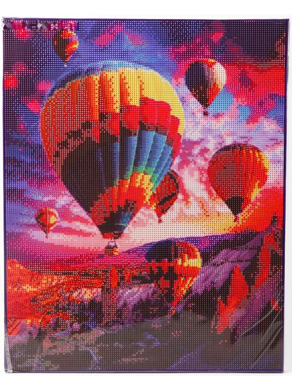 Алмазная мозаика с полным заполнением на холсте с подрамником «Воздушные шары», 40 х 50 см