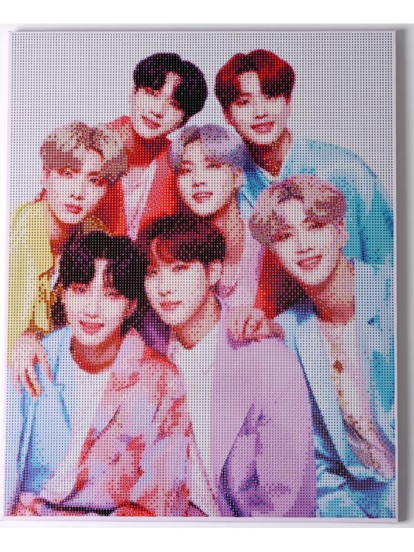 Алмазная мозаика с полным заполнением на холсте с подрамником «K-POP», 40 х 50 см