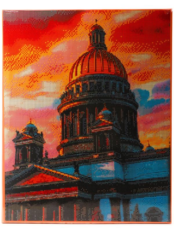 Алмазная мозаика с полным заполнением на холсте с подрамником «Санкт-Петербург. Исаакиевский собор», 40 х 50 см