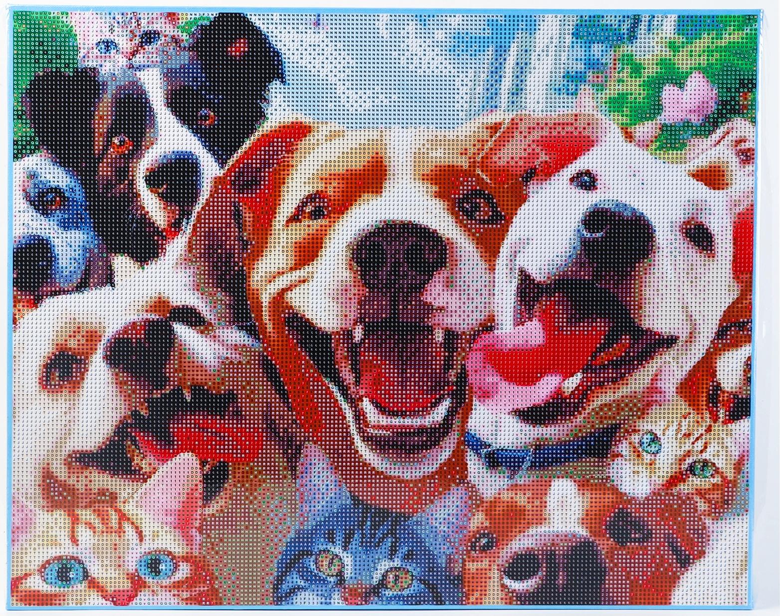 Алмазная мозаика с полным заполнением на холсте с подрамником «Веселые животные», 40 х 50 см