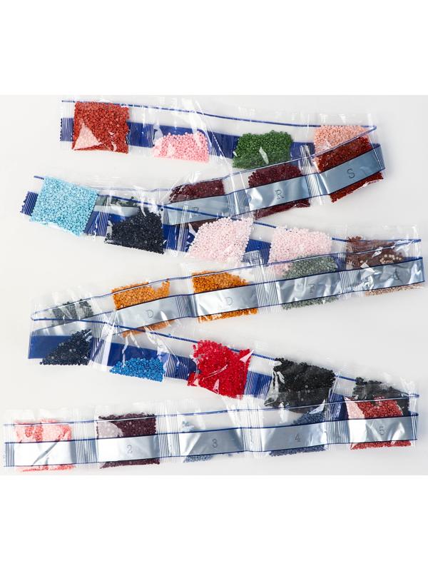 Алмазная мозаика с полным заполнением на холсте с подрамником «Веселые животные», 40 х 50 см