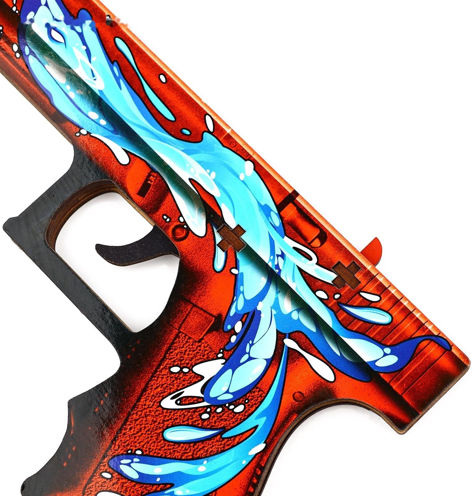 Деревянное оружие, детское сувенирное «Красный и Чёрный», автомат, пистолет, керамбит, набор 3 шт