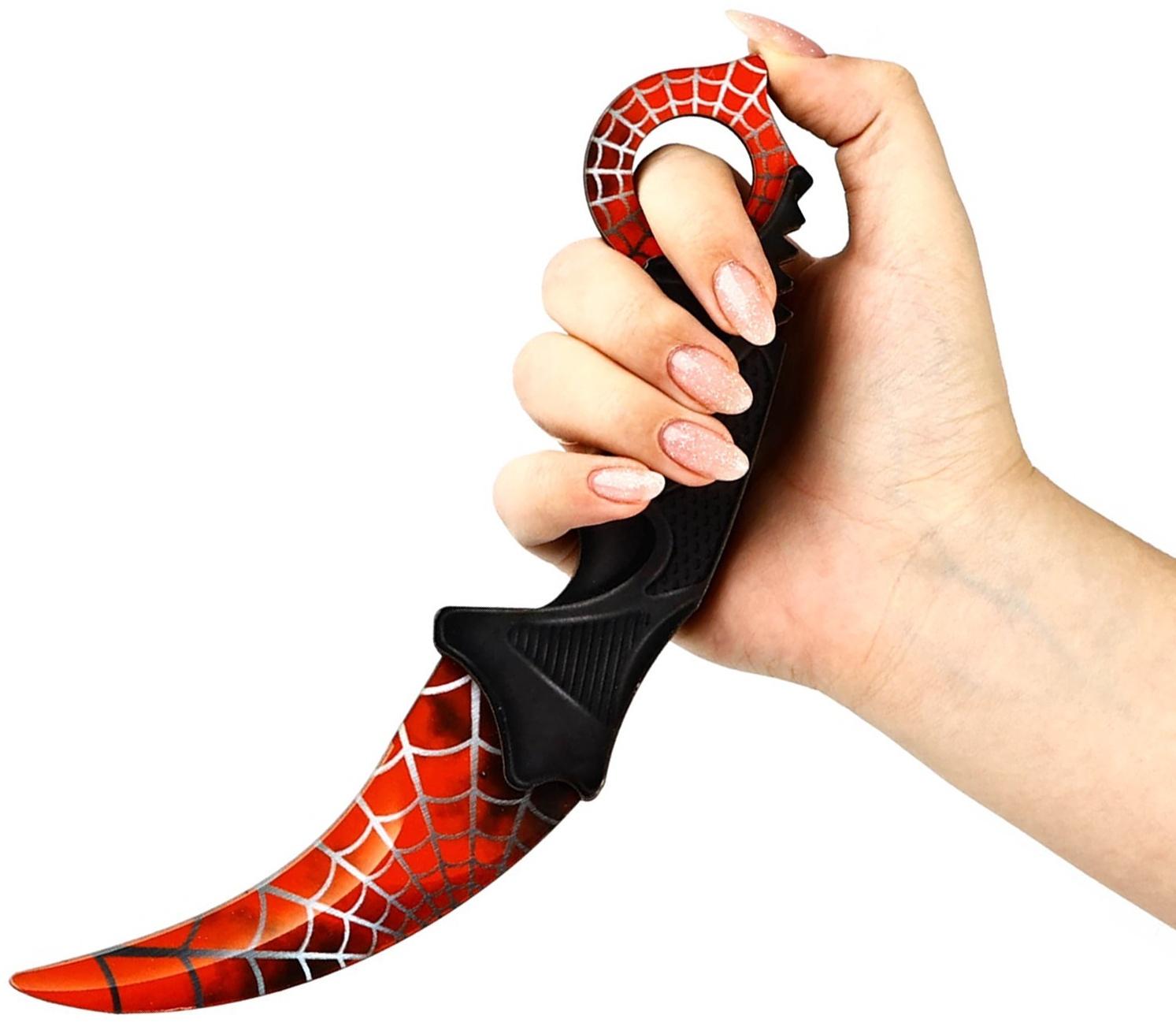 Деревянное оружие, детское сувенирное «Красный и Чёрный», автомат, пистолет, керамбит, набор 3 шт