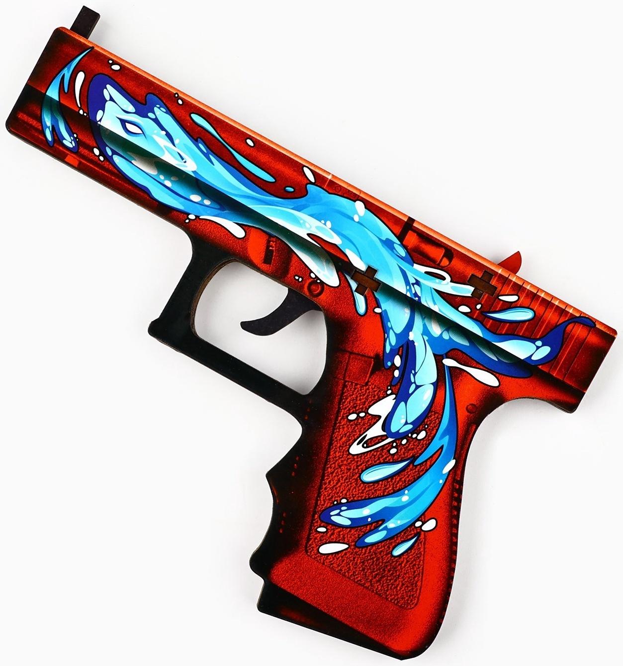 Деревянное оружие, детское сувенирное «Красный и Чёрный», автомат, пистолет, керамбит, набор 3 шт