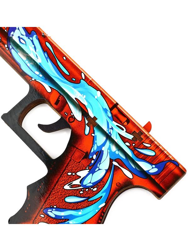 Деревянное оружие, детское сувенирное «Красный и Чёрный», автомат, пистолет, керамбит, набор 3 шт