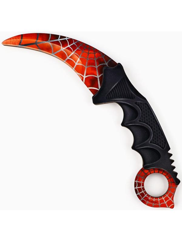 Деревянное оружие, детское сувенирное «Красный и Чёрный», автомат, пистолет, керамбит, набор 3 шт