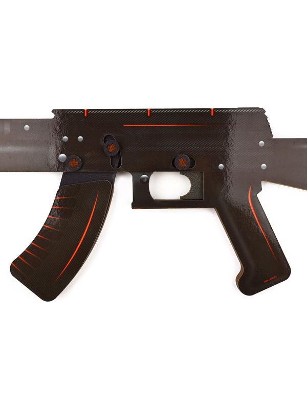 Деревянное оружие, детское сувенирное «Красный и Чёрный», автомат, пистолет, керамбит, набор 3 шт