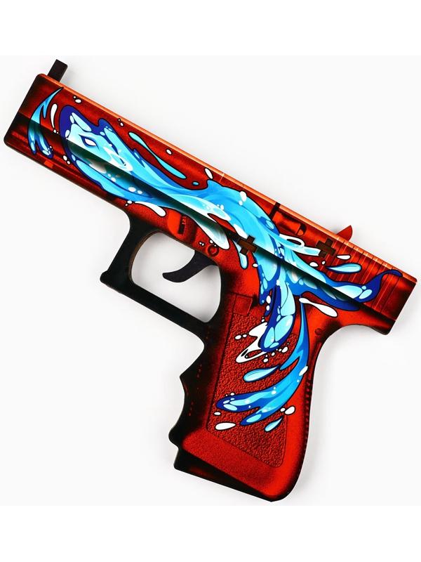 Деревянное оружие, детское сувенирное «Красный и Чёрный», автомат, пистолет, керамбит, набор 3 шт