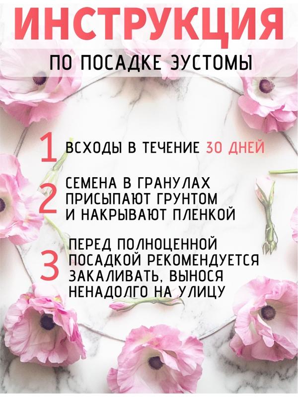 Набор Семена цветов эустомы махровой лизиантус