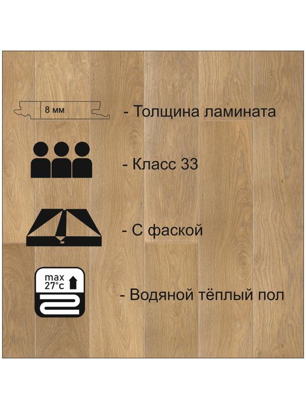 Ламинат Trophy 833 TC-Lock Paris 1292 х194 8 мм, 33 класс, 2,005м2